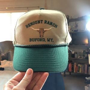 Vintage Wyoming ranch trucker hat